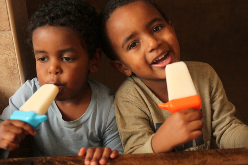 Coconut Strawberry Popsicle