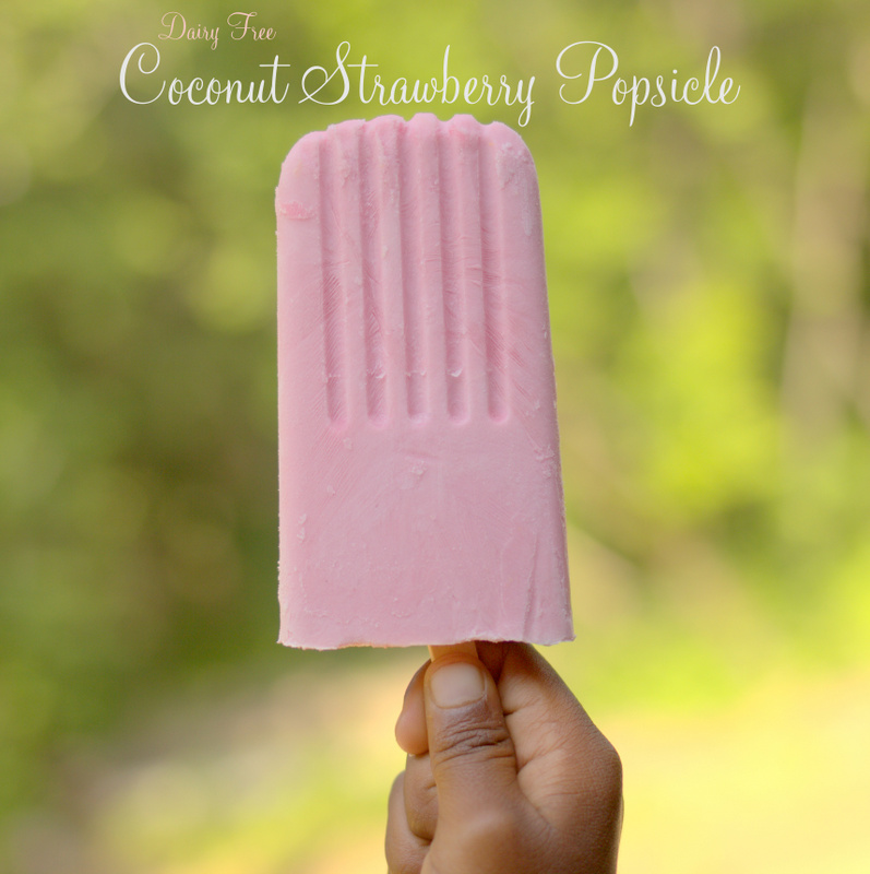 Coconut Strawberry Popsicle