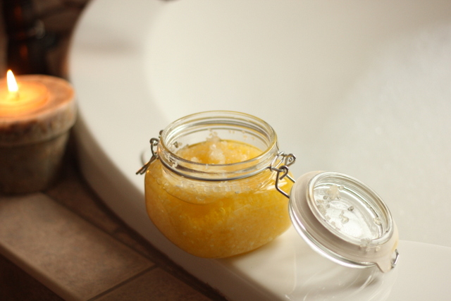 Homemade bath scrub