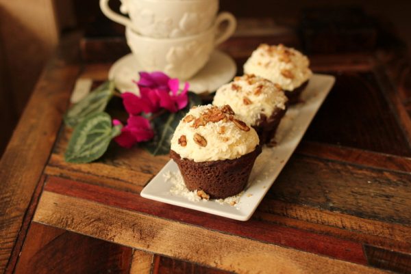 low carb cake, low carb German chocolate cake, sugar free cake