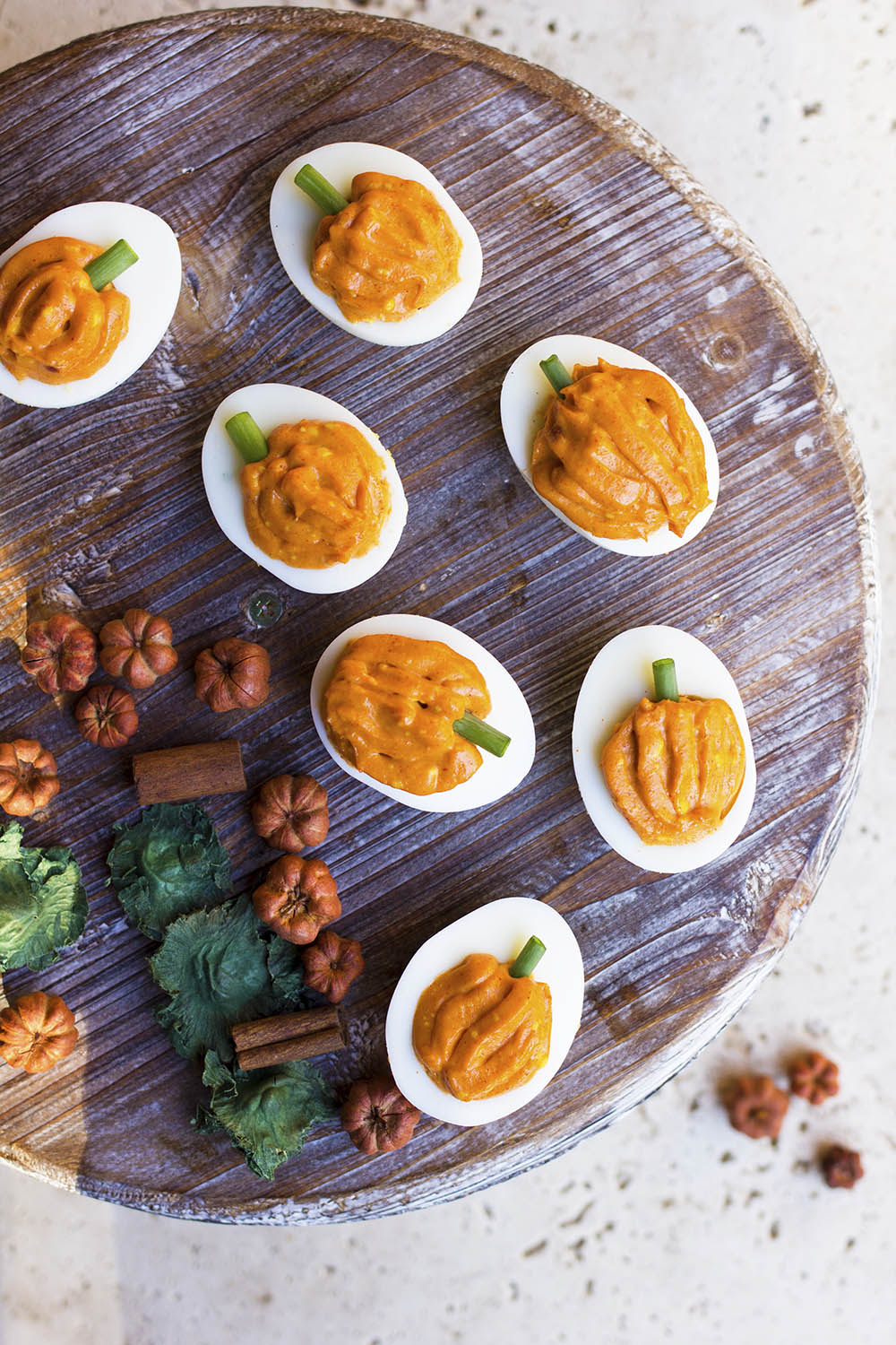 Pumpkin Deviled Eggs - Fantabulosity